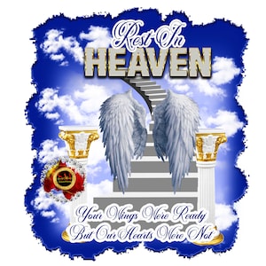 In Loving Memory, PNG Center T-shirt Design, Memorial, RIP Design, Funeral Background PNG, Sublimation,  Rest In Peace