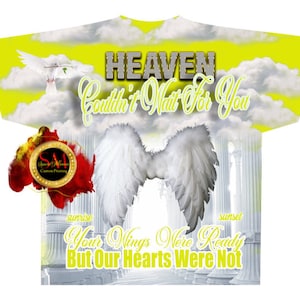 3D All over T-shirt Template, Digital Photoshop Template, Memorial T-shirt Template, Funeral T-shirt Design
