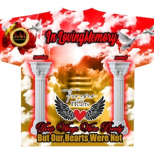 3D All over T-shirt Template, Digital Photoshop Template, Memorial T-shirt Template, Funeral T-shirt Design