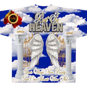 3D All over T-shirt Template, Digital Photoshop Template, Memorial T-shirt Template, Funeral T-shirt Design