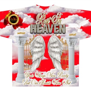 3D All over T-shirt Template, Digital Photoshop Template, Memorial T-shirt Template, Funeral T-shirt Design