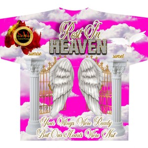 3D All over T-shirt Template, Digital Photoshop Template, Memorial T-shirt Template, Funeral T-shirt Design