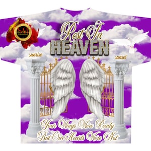 3D All over T-shirt Template, Digital Photoshop Template, Memorial T-shirt Template, Funeral T-shirt Design