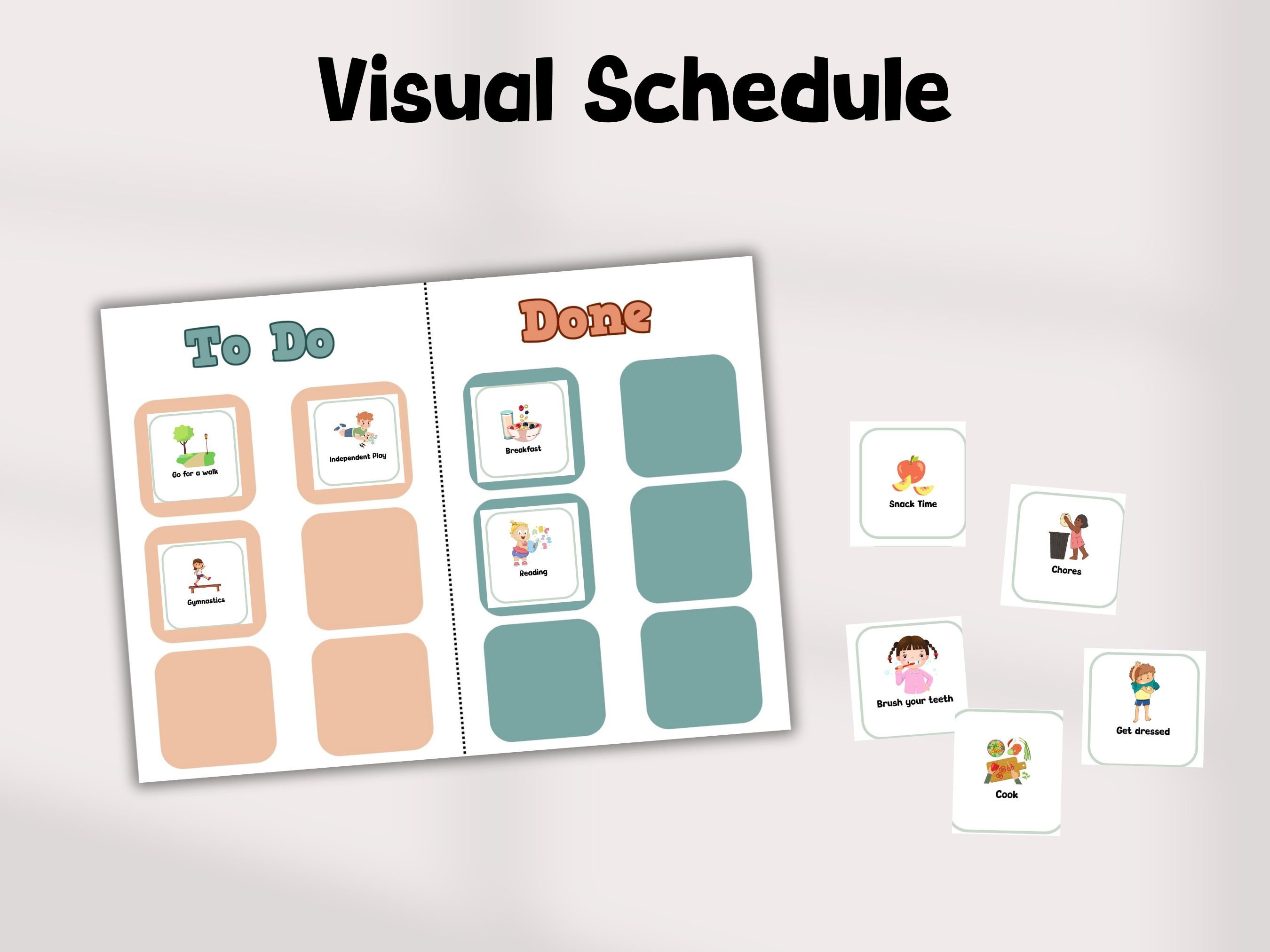 Toddler Schedule Template Editable Schedule for Kids Visual Schedule