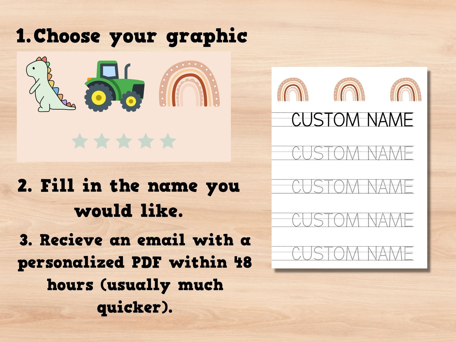 Custom Traceable Printable Personalized Name Traceing Practice