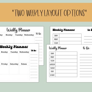 Planner Bundle Daily Planner Printable Weekly Planner Digital Weekly ...