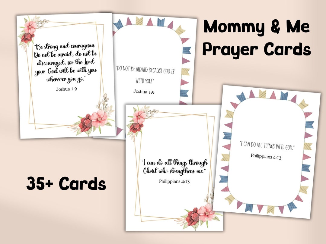 Prayer Cards Scripture Bible Verses Mommy and Me Prayers Children's ...
