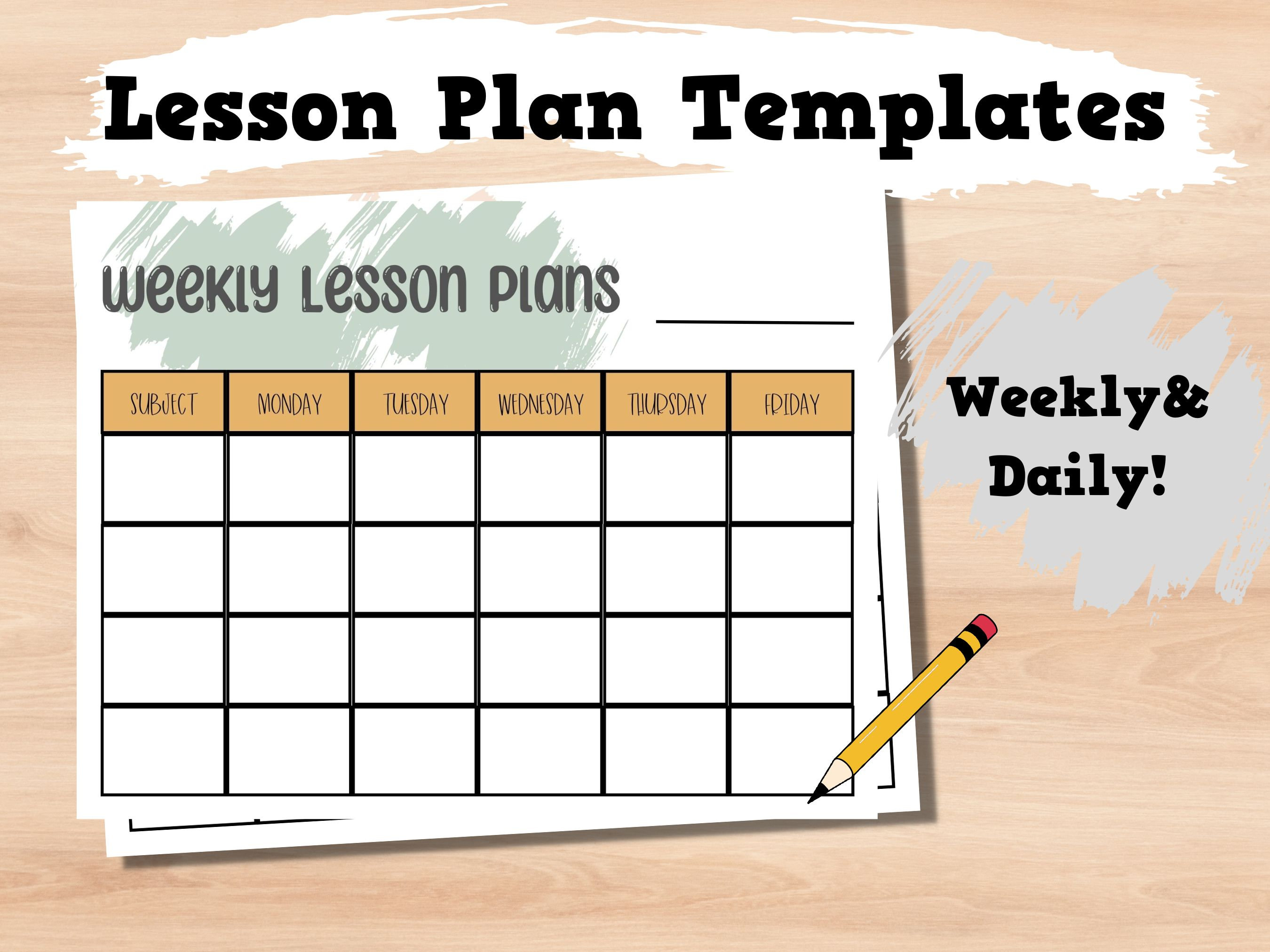 Lesson Plan Template Editable Lesson Plan Academic Planner Daily Lesson ...