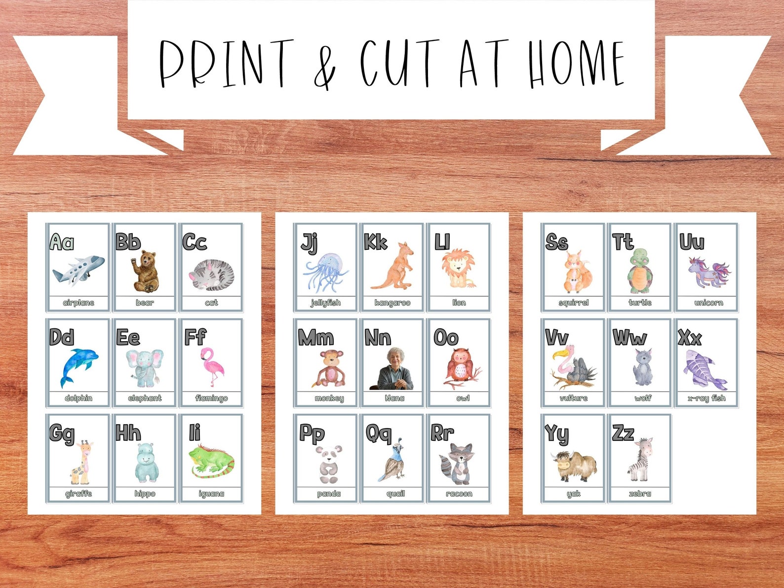 Printable Flash Cards Personalized Flashcards Custom Printable for Kids ...