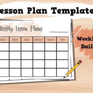 Lesson Plan Template editable lesson plan academic planner daily lesson plan digital prints simple planner teacher planner new teacher plan