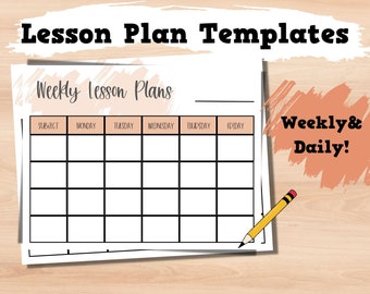 Lesson Plan Template editable lesson plan academic planner daily lesson plan digital prints simple planner teacher planner new teacher plan
