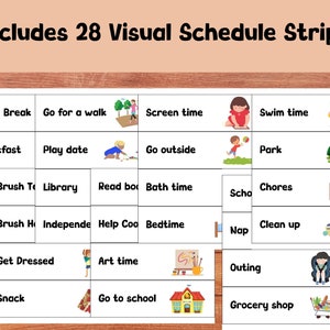 Toddler Schedule Template Editable Schedule for Kids Visual Schedule ...
