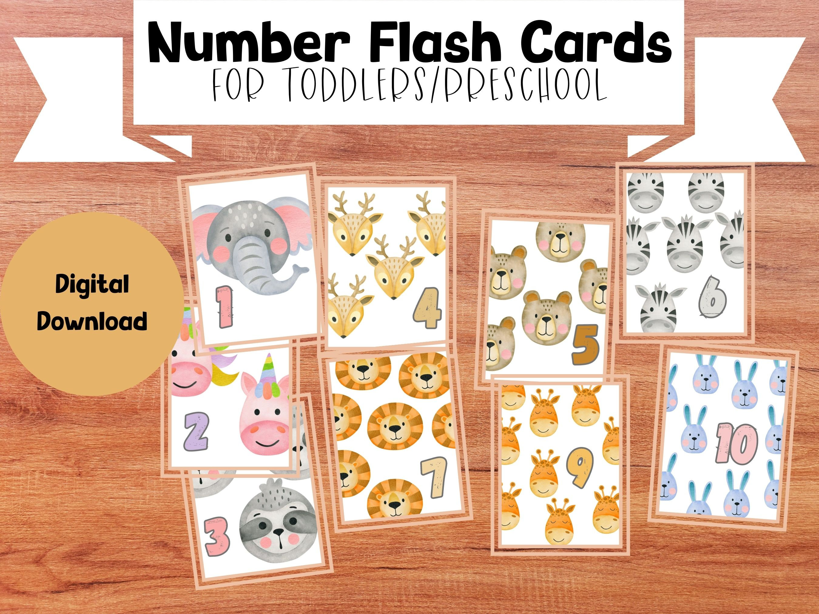 Printable Flash Cards for Toddlers Educational Printables Counting