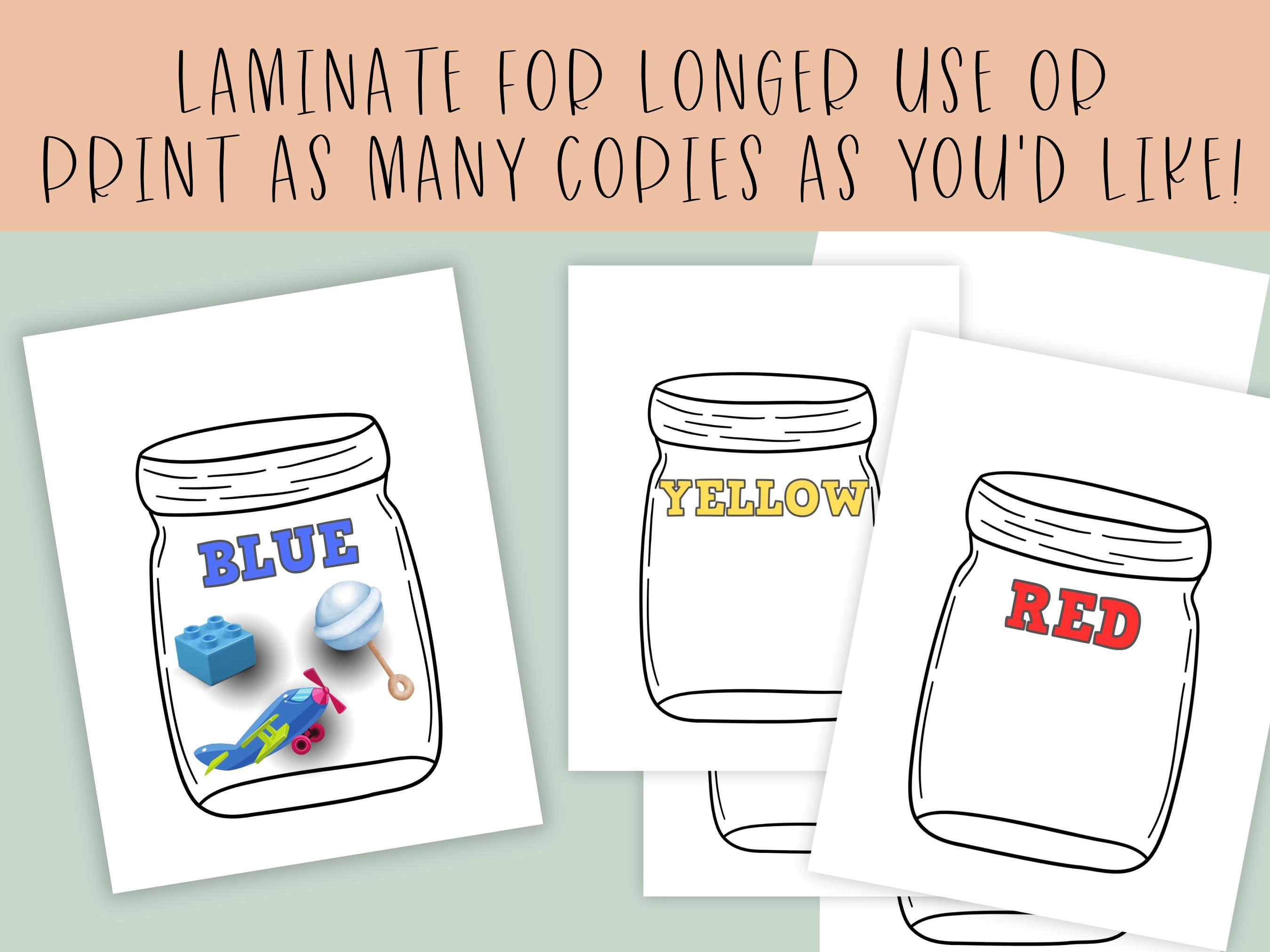 Learning Colors Printable Montessori Colors Sort by Color Toddler Busy ...