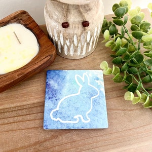 CLEARANCE SALE | Easter Coaster | Ceramic Coaster | Easter Decor | Easter Bunny Decor | Easter Table Decor