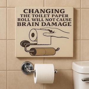 Divertente decorazione da parete per il bagno, stampa su tela con carta igienica che cambia colore, decorazione umoristica per la casa, regalo per gli amanti del bagno, decorazione umoristica per l'ufficio