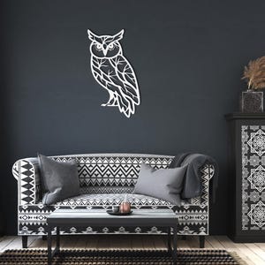 Owl Metal Art- Wall art- Art- Owls- Animal lover-wall hangings