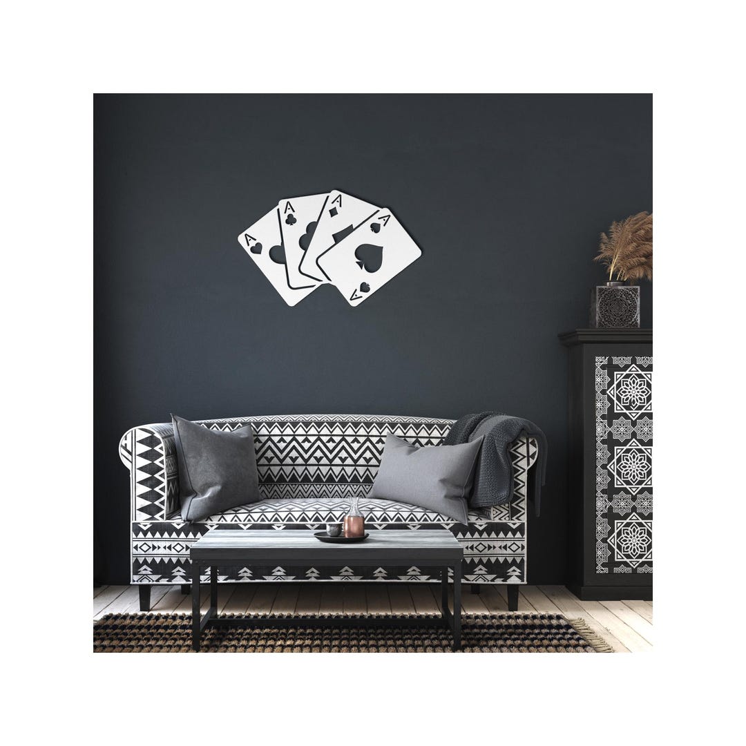 Playing Cards Metal Sign, Wall Decor, Living Room Decor, Home Decor ...