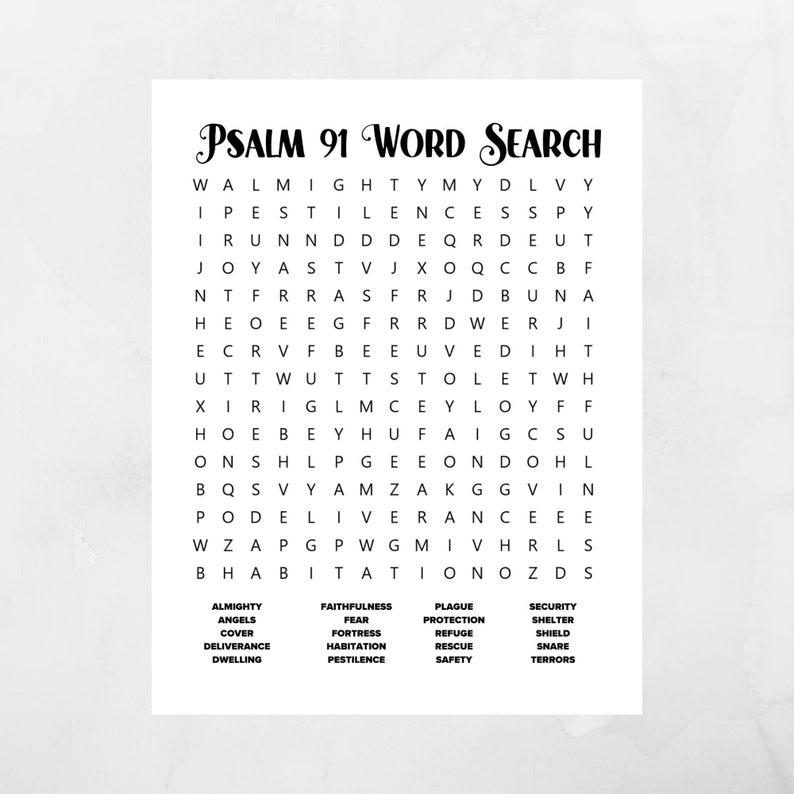 Bible Word Search Bible Puzzles for Adults Bible Word Search Etsy