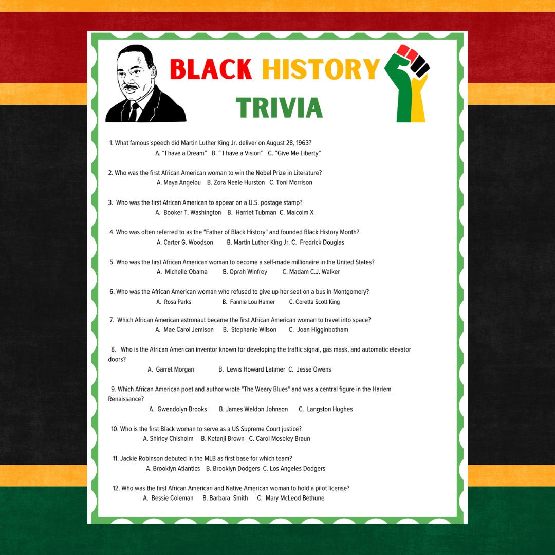 Black History Trivia Black History Month Games Black History Printable black-history-trivia-black-history-month-games-black-history-printable