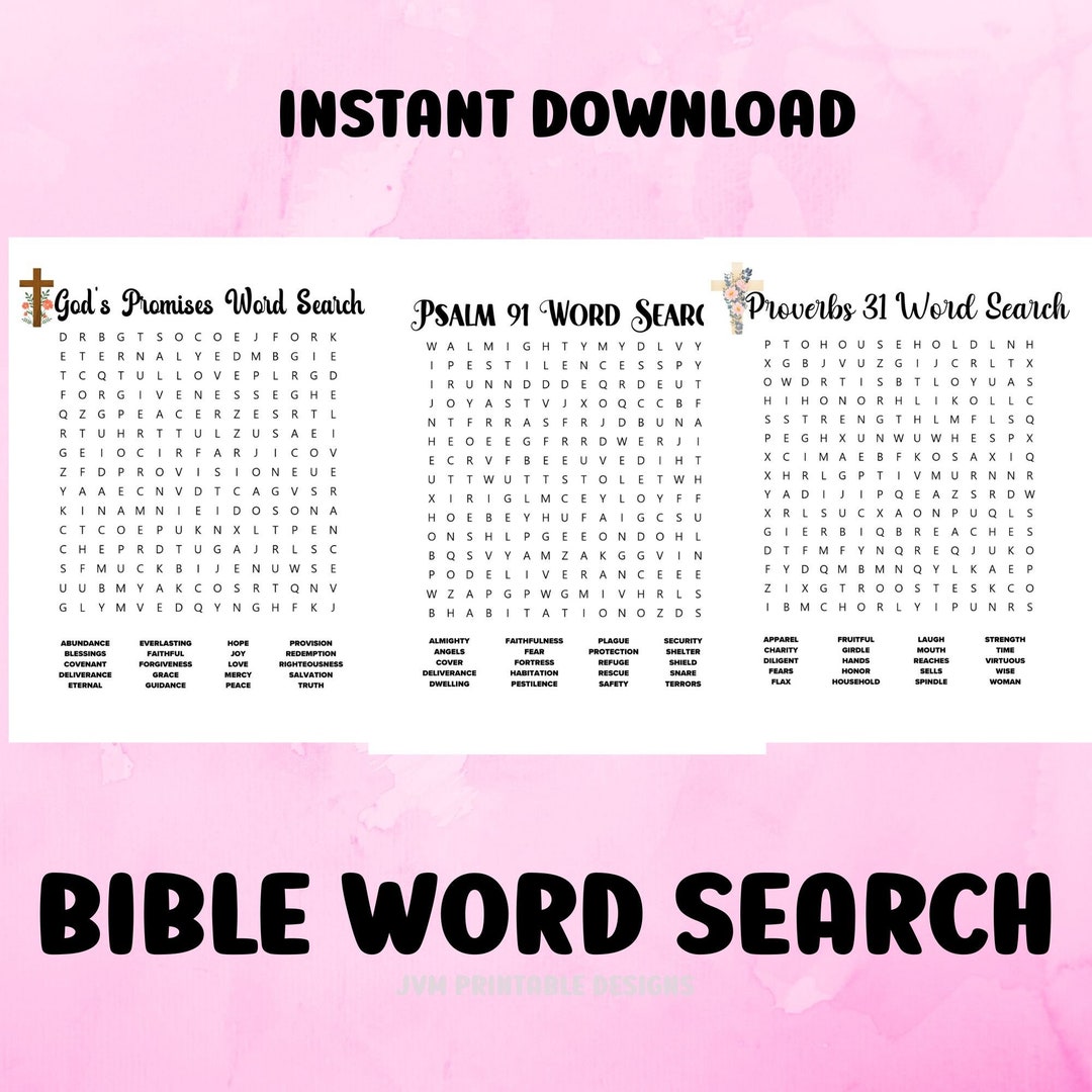 Bible Word Search, Bible Puzzles for Adults, Bible Word Search ...