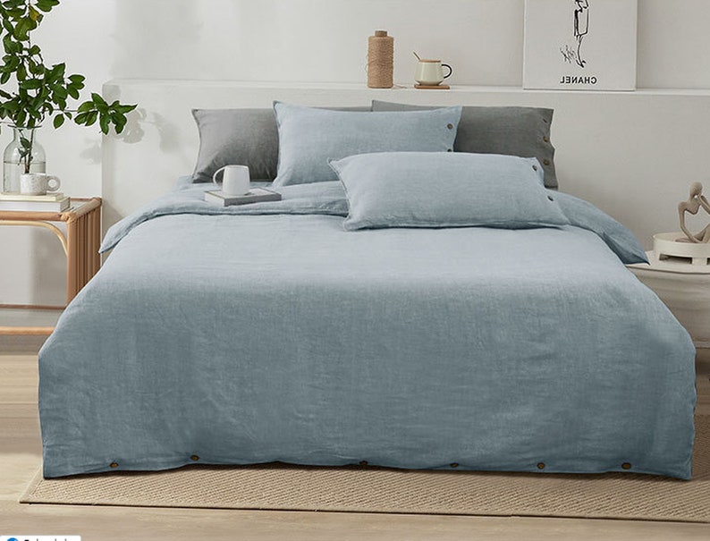 Men's Luxury Bedding Vintage French Linen Duvet Cover Fall/winter