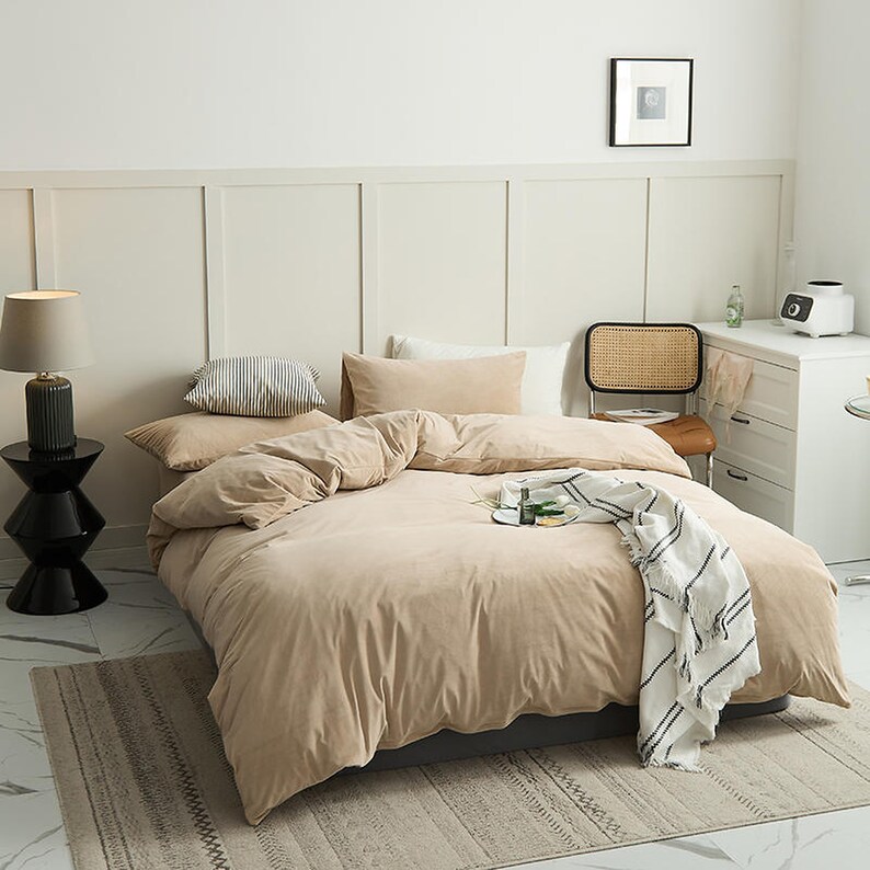 Duvet Cover Milky Fleece Plush soft and Cozy or Bedding Set /bed Sheet