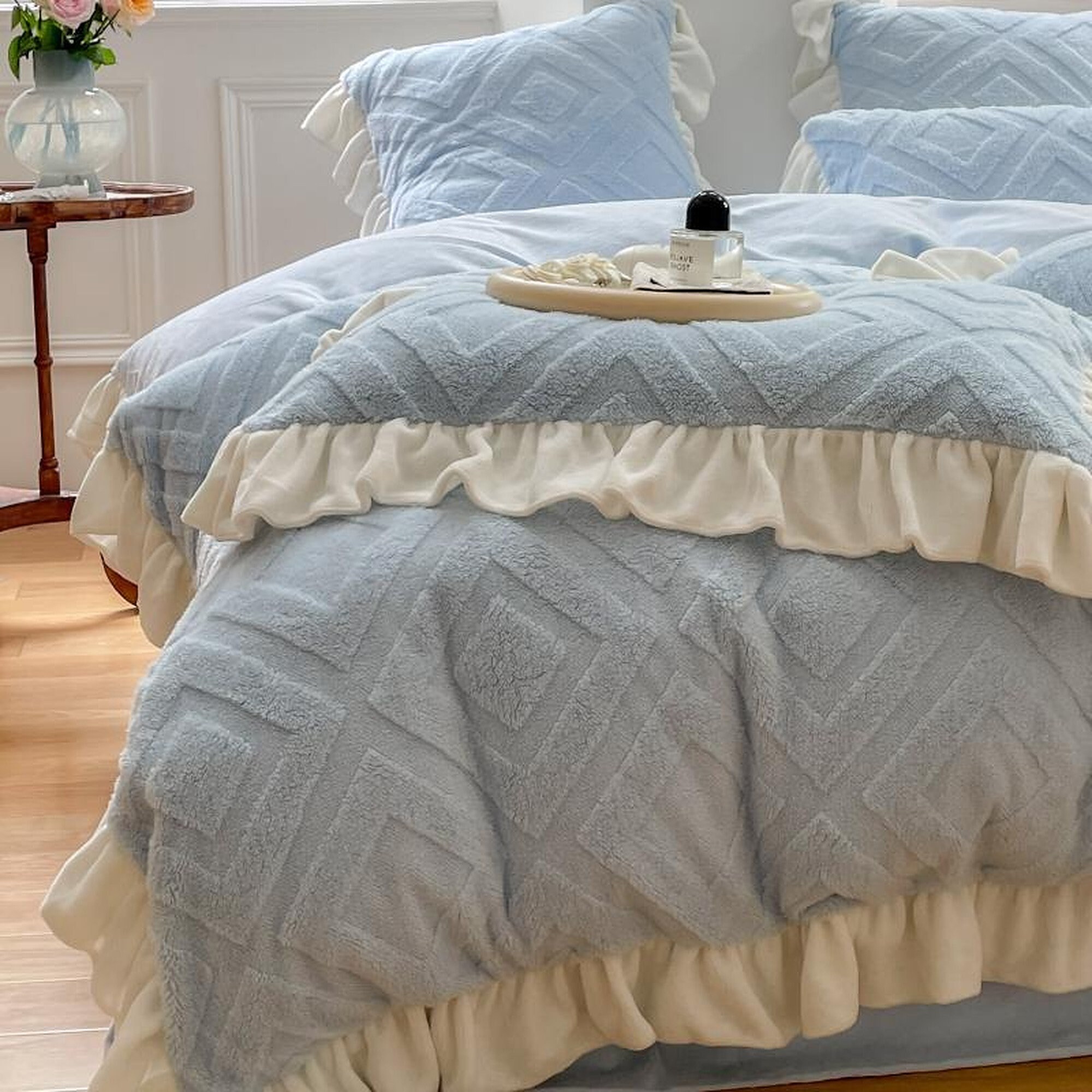 Duvet Cover Milky Fleece Plush soft and Cozy or Bedding Set /bed Sheet