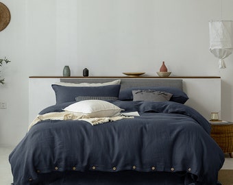Duvet Cover-100% LINEN fiber luxury bedding set   ; or bedding set: /bed sheet/pillow case/duvet covers (Queen/Full/)