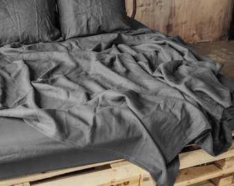 Premium Linen-Cotton Blend Flat Sheet - Breathable Soft - Natural Luxury Bedding - Available in Full & Queen Sizes