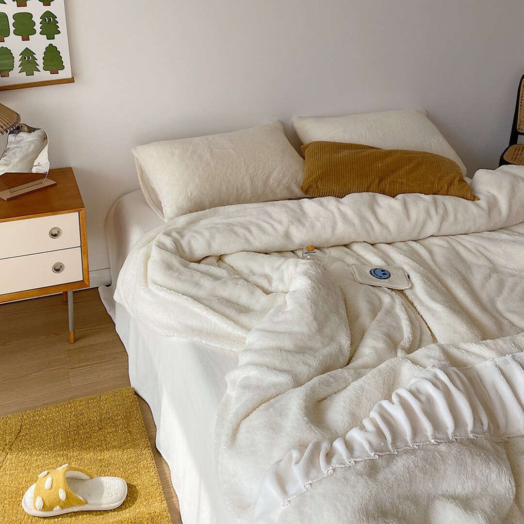 Duvet Cover Milky Fleece Plush soft and Cozy or Bedding Set /bed Sheet