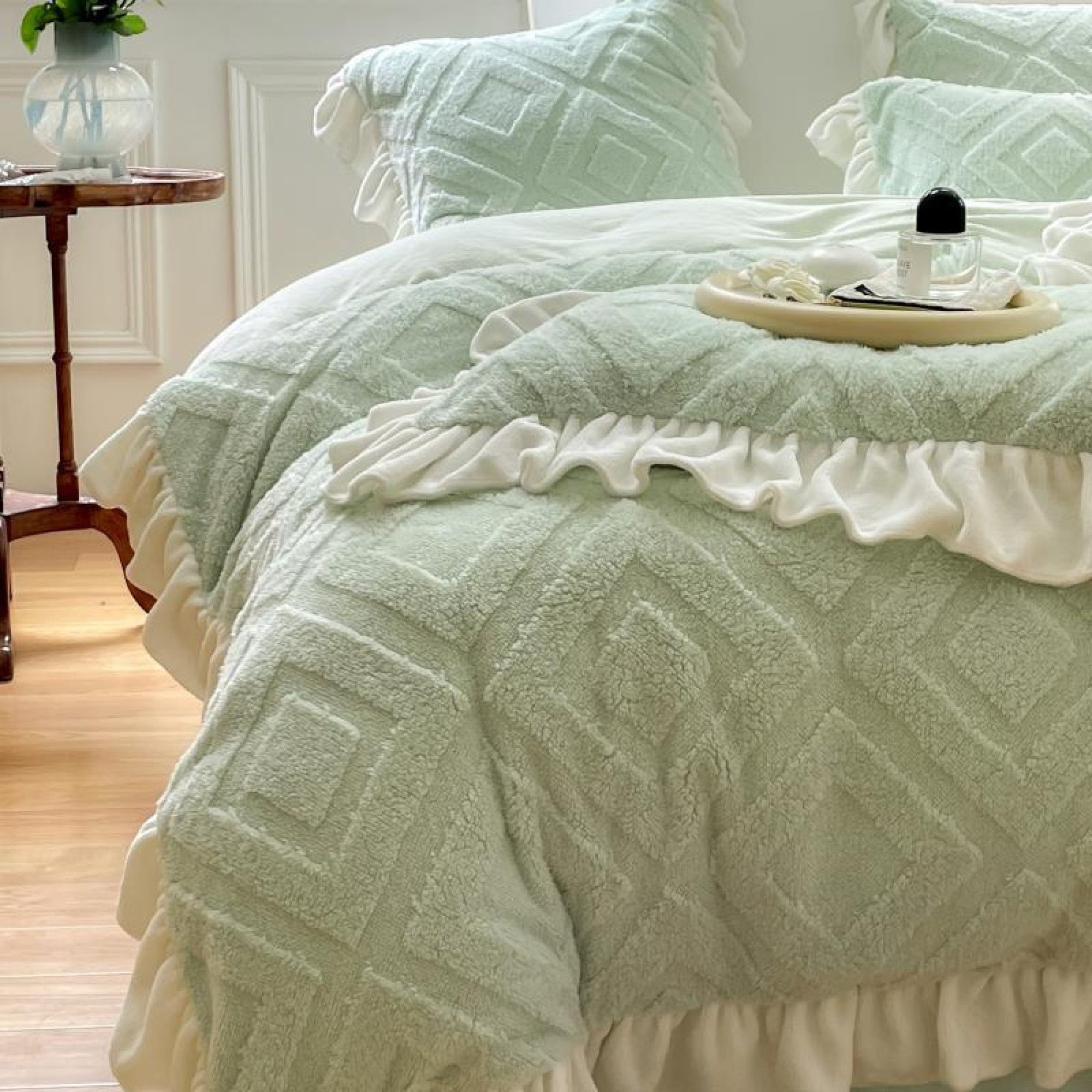 Duvet Cover Milky Fleece Plush soft and Cozy or Bedding Set /bed Sheet