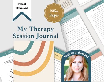 Therapy Journal Session INSTANT DOWNLOAD Wellness Journal | Mental Health | Anxiety Relief | Digital | Goodnotes | Printable