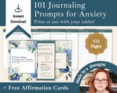 Journal Prompts Anxiety | Anxiety Journal | Anxiety Relief | Writing Prompts | Guided Journal | Self Help | Printable Journal | Goodnotes