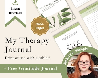 Therapy Journal Session Planner Therapy Journal Digital Worksheets Mental Health Journal Prompts