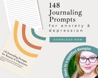 Journal Prompts for Anxiety and Depression |  Journal About Mental Health |  Prompts for Mental Health PDF | Journal Prompts for Adults