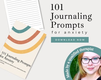 Journaling About Anxiety |  Journal About Mental Health | Journaling Prompts for Mental Health PDF | Journal Prompts for Adults | Digital