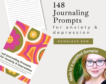 Journal Prompts for Anxiety and Depression |  Journal About Mental Health |  Prompts for Mental Health PDF | Journal Prompts for Adults
