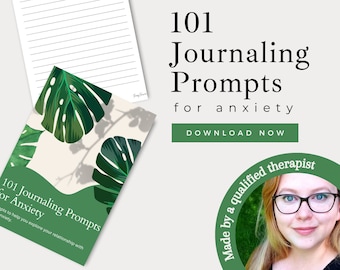 Journaling About Anxiety |  Journal About Mental Health | Journaling Prompts for Mental Health PDF | Journal Prompts for Adults | Digital