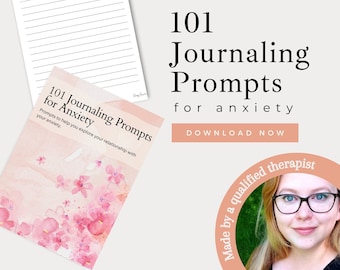 Journaling About Anxiety |  Journal About Mental Health | Journaling Prompts for Mental Health PDF | Journal Prompts for Adults | Digital