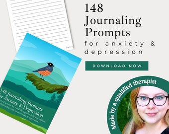Journal Prompts for Anxiety and Depression |  Journal About Mental Health |  Prompts for Mental Health PDF | Journal Prompts for Adults