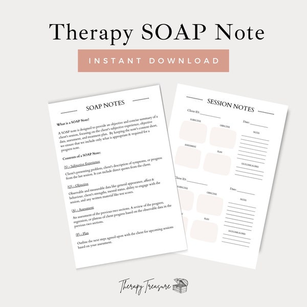 Soap Template Mental Health | Therapist Notes | Soap Notes Template | Psychotherapy Notes | Therapist Template | Progress Notes Therapist