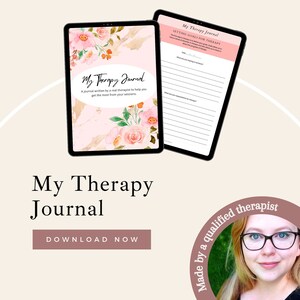 Therapy Journal Session INSTANT DOWNLOAD Wellness Journal | Mental Health | Anxiety Relief | Digital | Goodnotes | Printable
