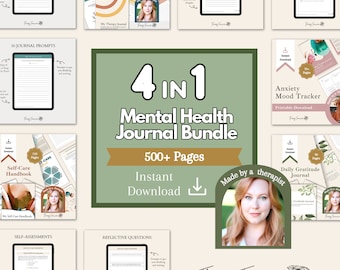 Mental Health Journal | Therapy Journal | Gratitude Journal | Mindfulness Journal | Self Care Journal | Anxiety Journal | Digital Journal