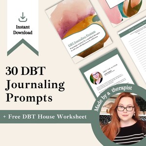DBT Journal Prompts | Emotional Regulation | Coping Skills | Mental Health | Deep Journal Prompts | DBT Workbook | Therapy Tools
