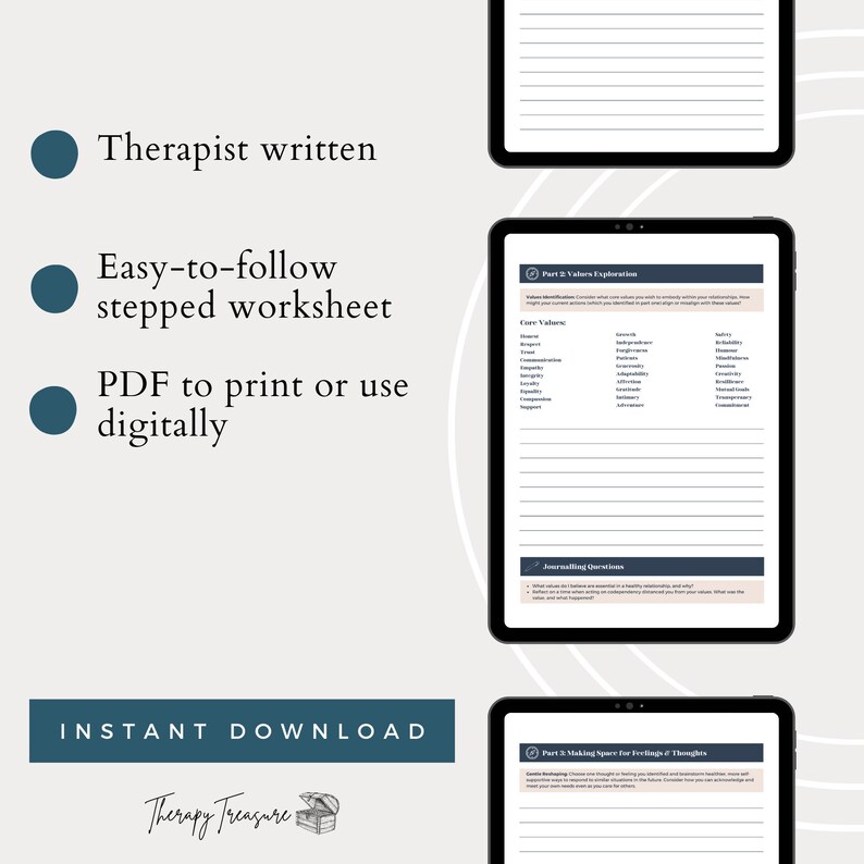 Codependency Worksheets Printable | Setting Healthy Boundaries | Self ...