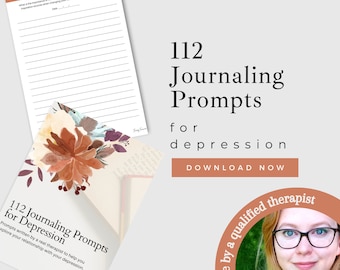 Journal Prompts for Depression PDF |  Journal About Mental Health | Journaling Prompts for Mental Health PDF | Journal Prompts for Adults