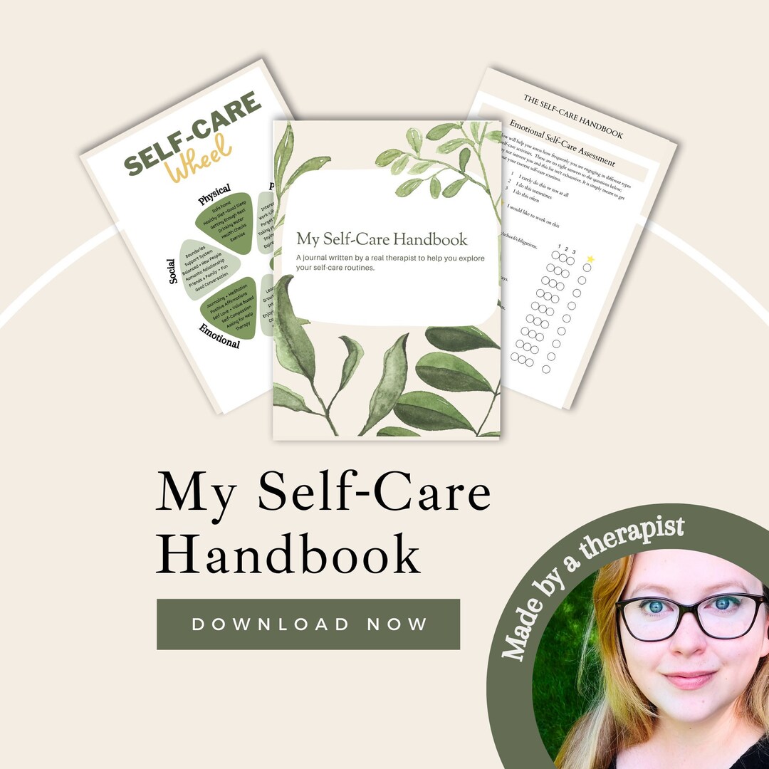 Self Care Journal Digital Download | Mental Health Self-care Checklist ...