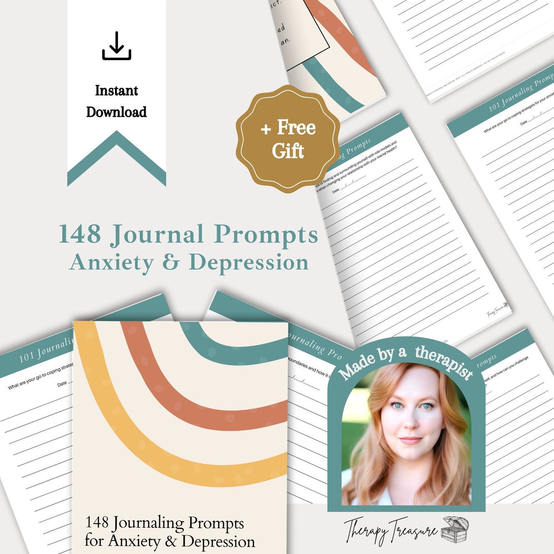 Journal Prompts to Help With Anxiety & Depression | Journal for Anxiety ...
