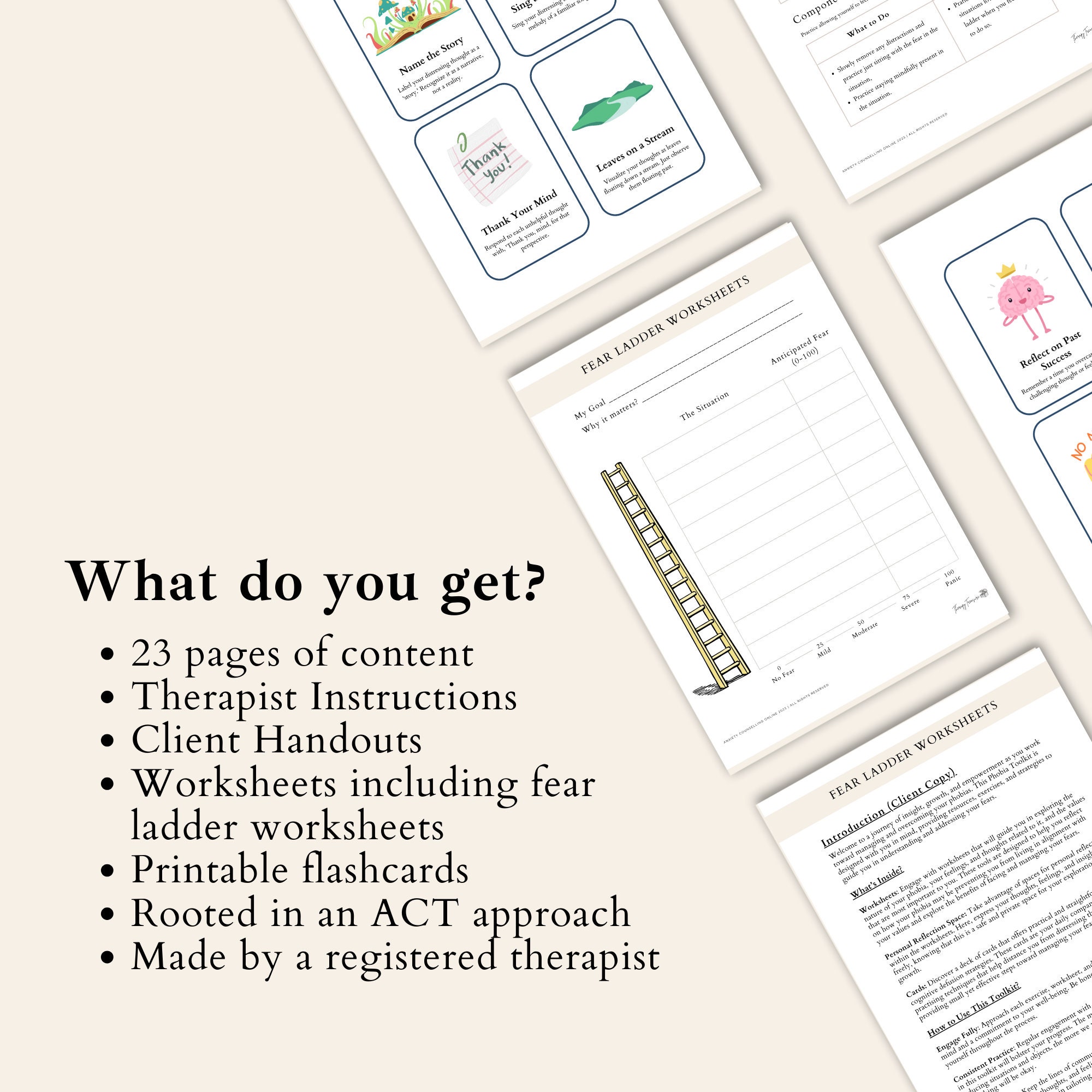 Fear Ladder Toolkit Phobia Toolkit, Overcoming Fear Worksheets